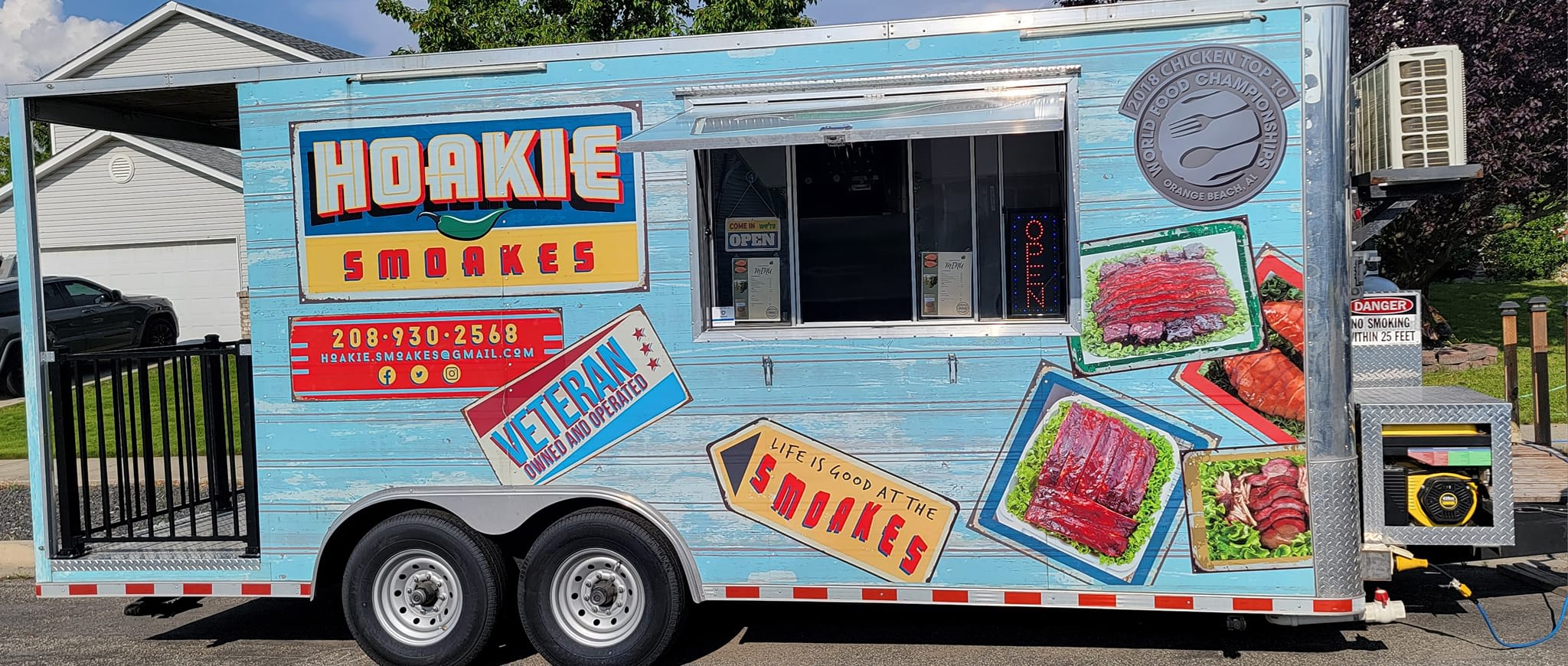 The Hoakie Smoakes BBQ food truck at Food Truck Friday in Post Falls, Idaho